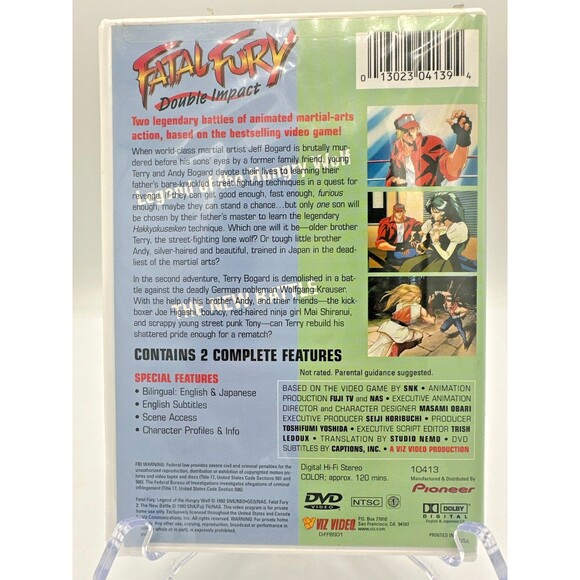 Fatal Fury Double Impact DVD Double Feature Anime – Pioneer / VIZ Video - Picture 2 of 3
